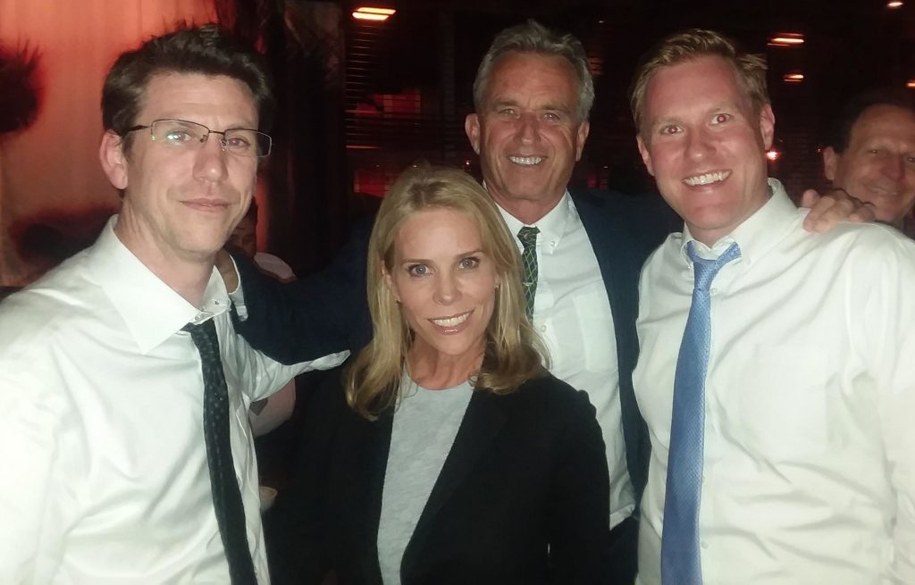 The Miller Firm attorneys Jeffrey Travers and David Dickens with Cheryl Hines and Robert F. Kennedy, Jr. after the verdict. Jeffrey and David were among the attorneys honored as “2019 Trial Team of the Year” by The National Law Journal.